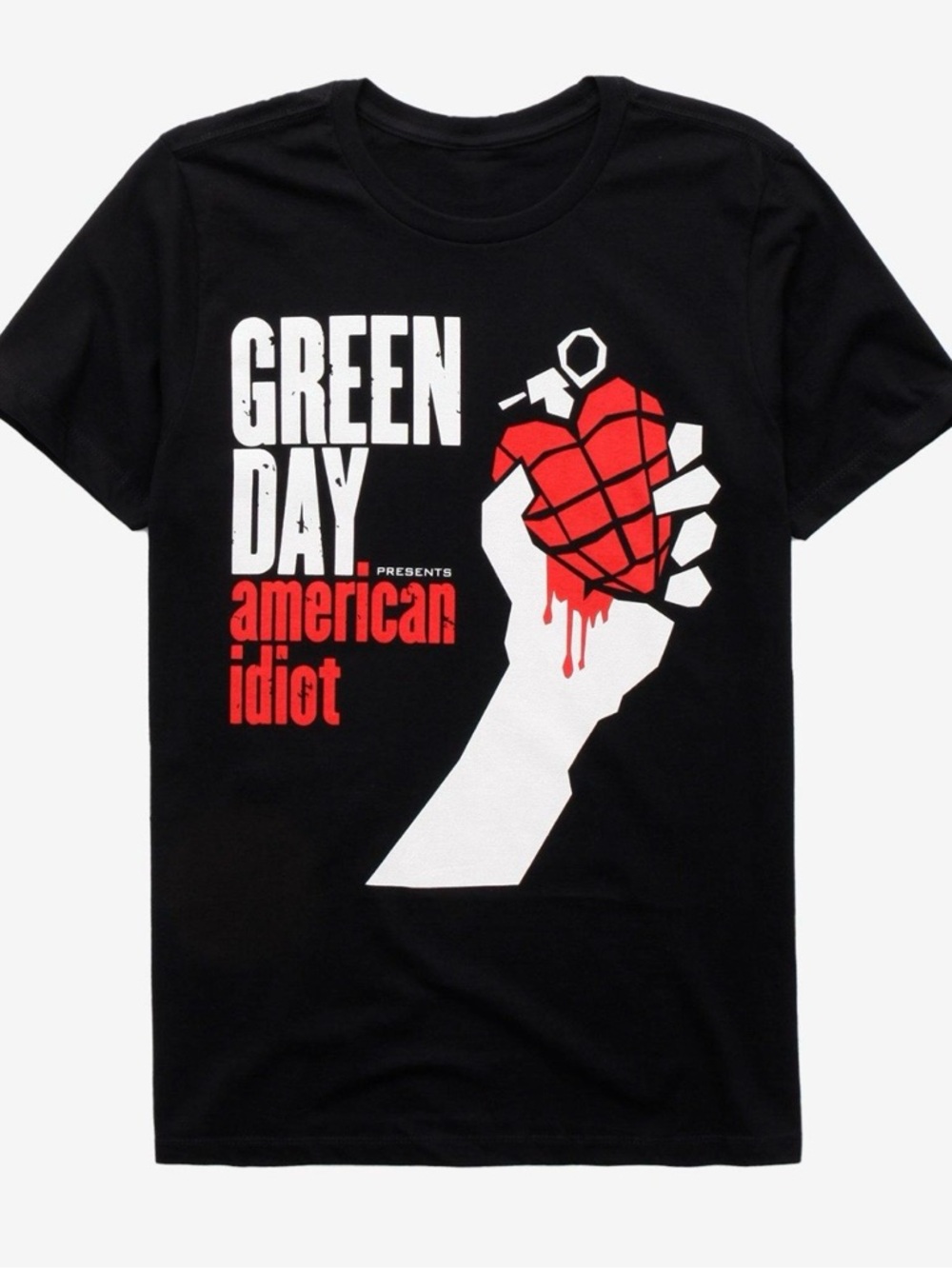 Green Day American Idiot Tee - Black/Red/White